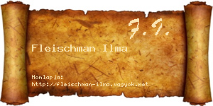 Fleischman Ilma névjegykártya