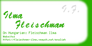 ilma fleischman business card